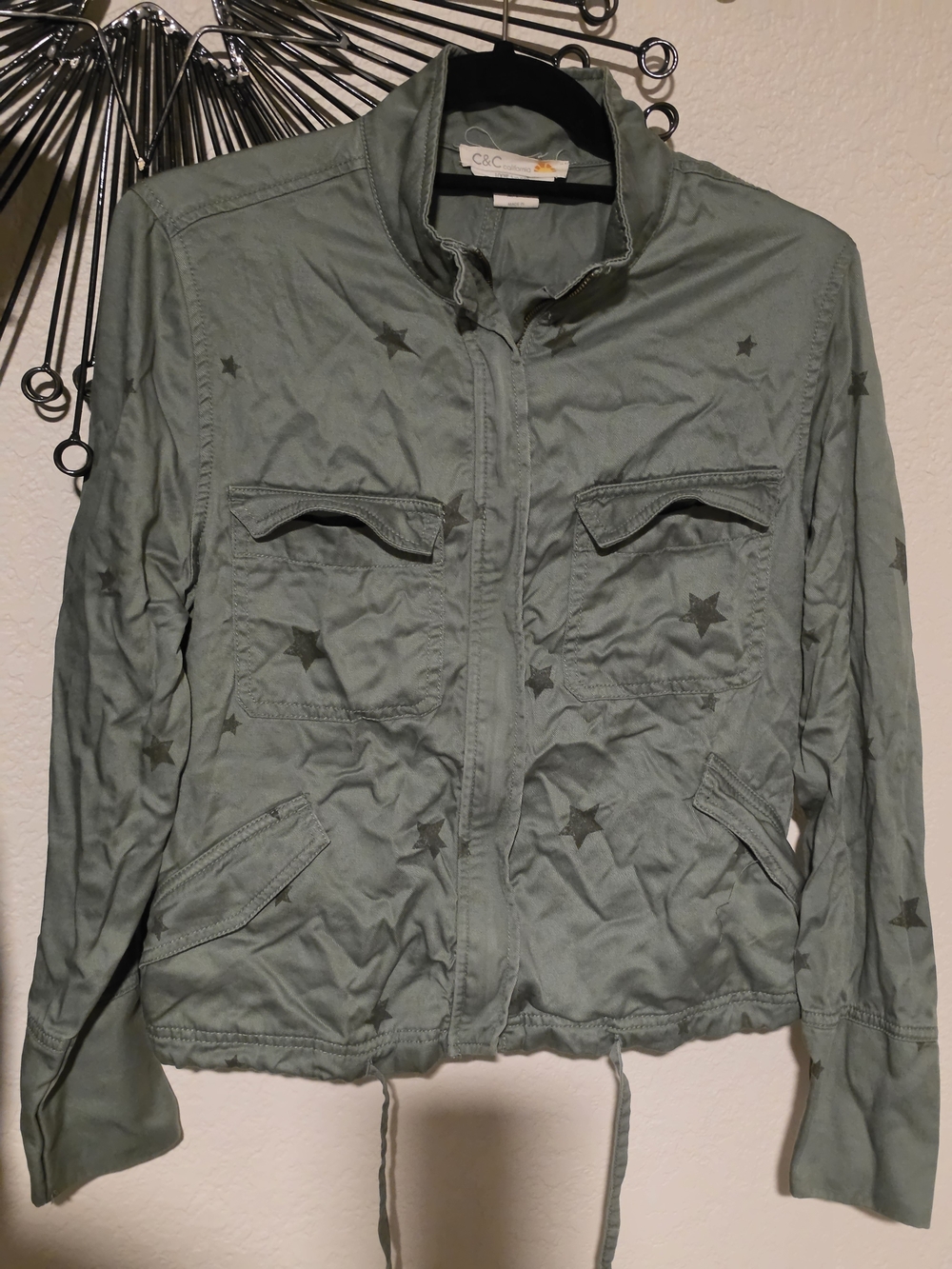 C&C California Women’s Olive Star Utility Jacket
